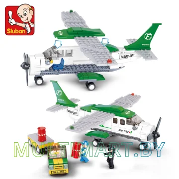 Конструктор Sluban M38-B0362 Транспортный самолет (251 деталь) картинка 9